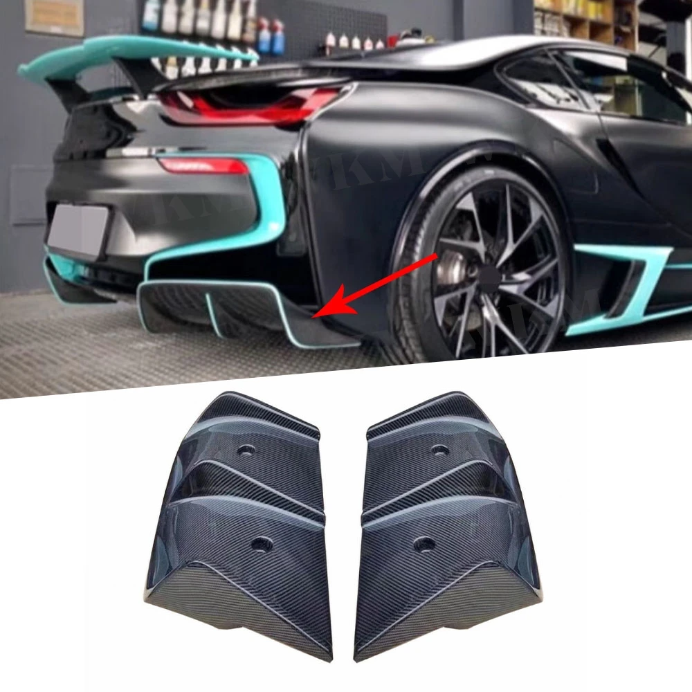 

For BMW I8 2015-2021 Dry Carbon Fiber 1set Rear Lip Diffuser FRP Exterior Accessories Back Bumper Guard Car Moulding Bodykits