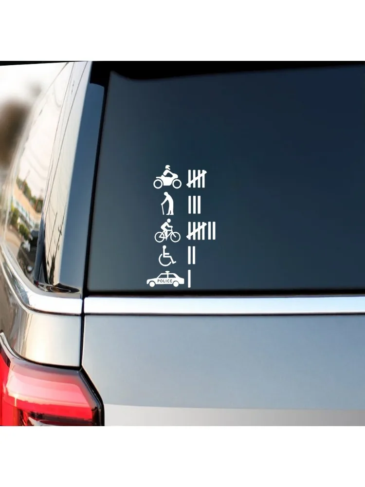 AliExpress NONE 1PC Car Vinyl Sticker, Collision Count Statistics, Humorous Funny Car Decal, Durable Prank Sticker, with Count and Icons