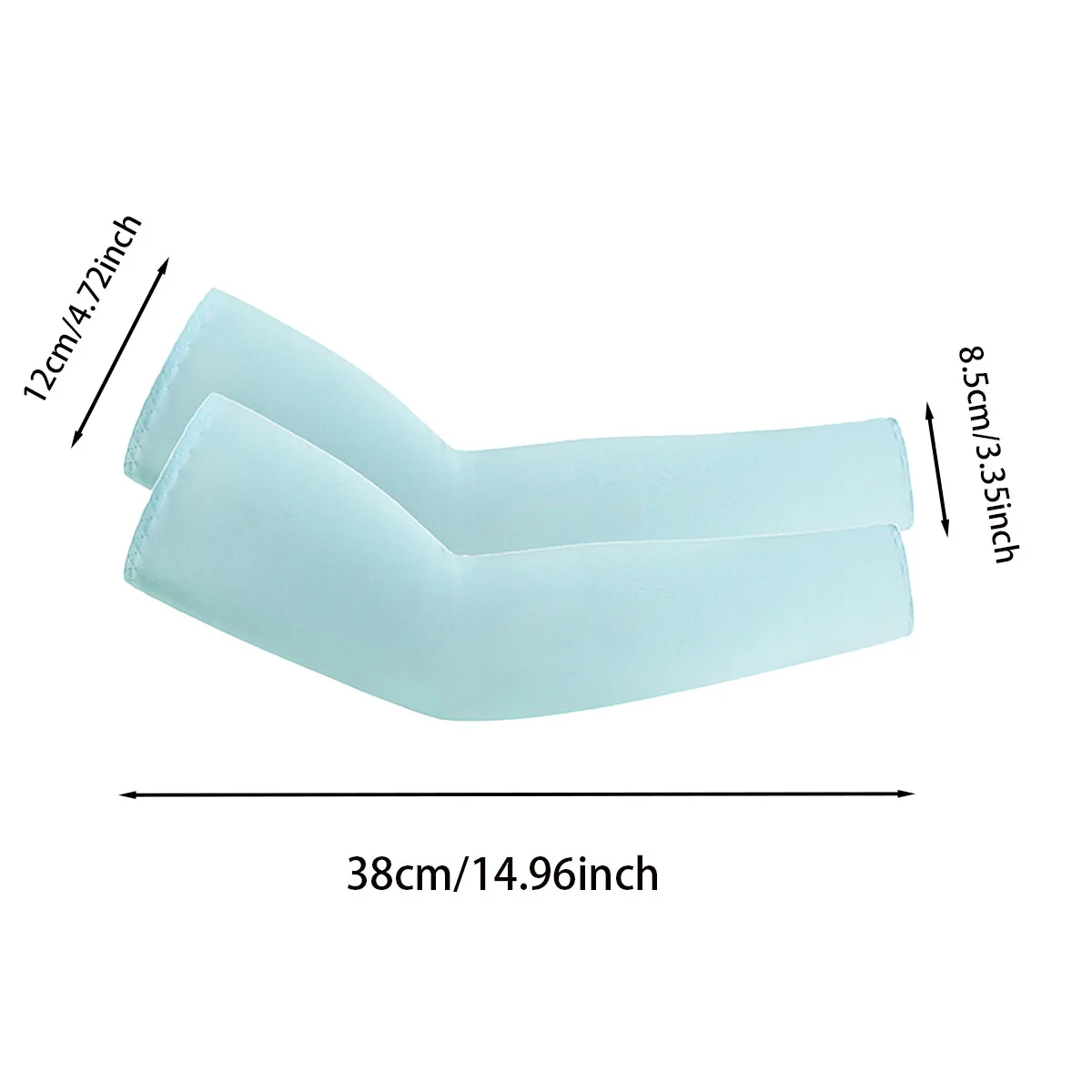 5 Paar kurze Armschützer aus Eisseide |     Atmungsaktive und leichte Eishüllen für Unisex |     8 % Elasthan, reine Farbe, Outdoor-Sportärmel