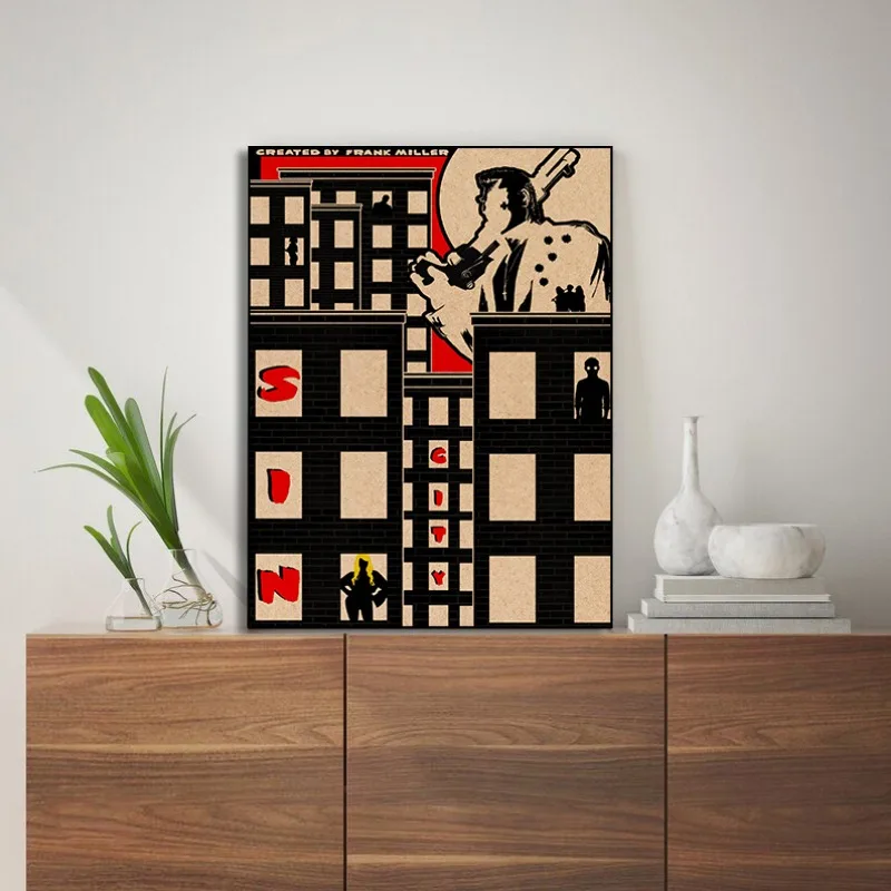 فيلم الخطيئة مدينة سلسلة خمر المشارك طباعة قماش صور المنزل لغرفة المعيشة وغرفة نوم جدار ديكور حديث اللوحة بدون إطار