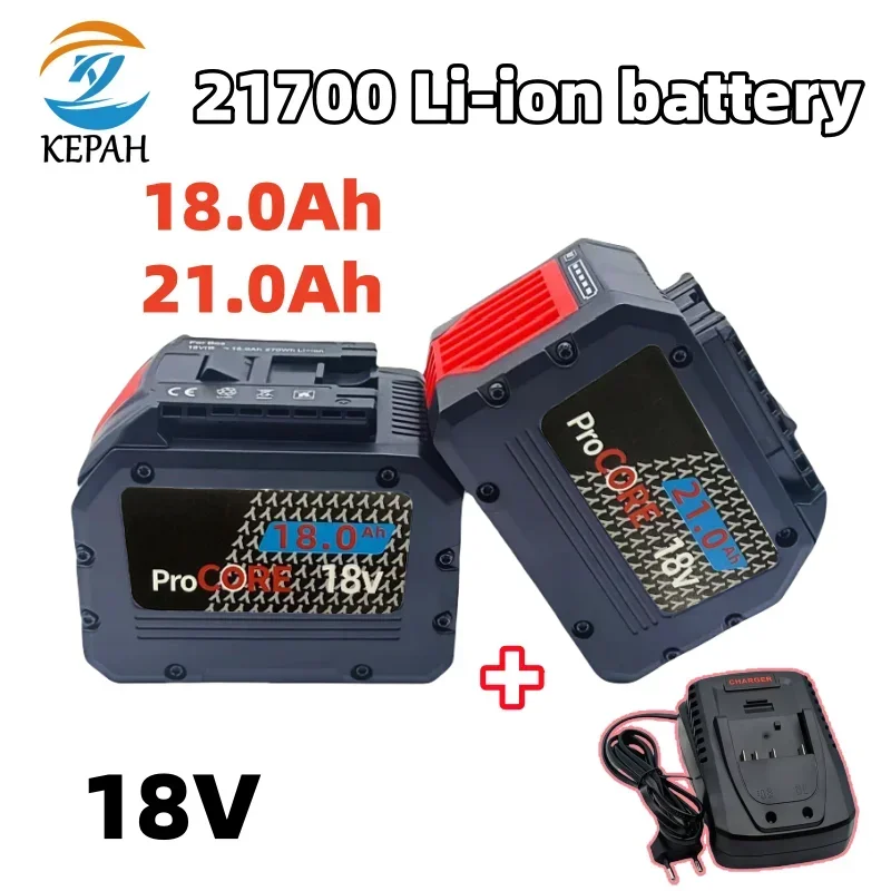 

18V 18.0/21.0Ah high-capacity battery | Compatible with Bat618/GBa21700 Procore for extended battery life
