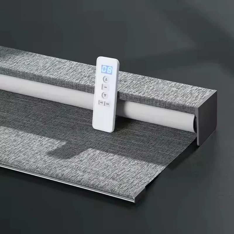 

2025 Square Cover Multicolored Fabric Connect Phone Wifi Alexa Google Intelligent Control Motorized Roller Blinds For Windows