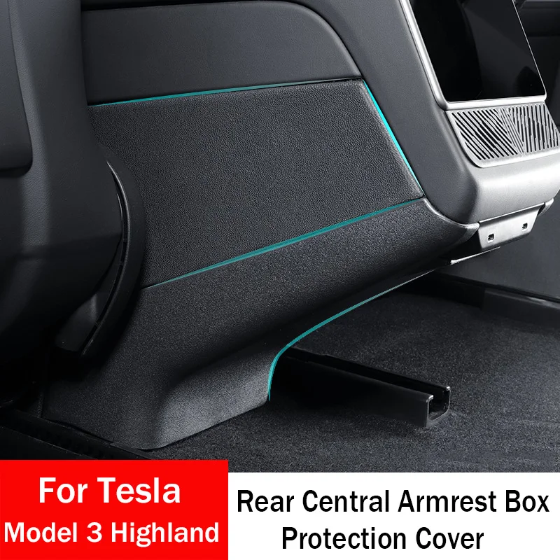 For New Tesla Model 3 Highland 2024 Central Armrest Box Rear air outlet Protection Cover Pad Interior Modification Accessories