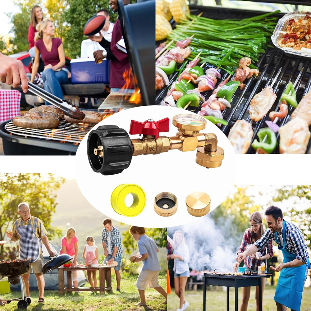 Gas Pressure Regulator Gas Bottle Level Indicator Propane Gas Level Indicator for RV Camper Cylinder BBQ Gas Grill Heater