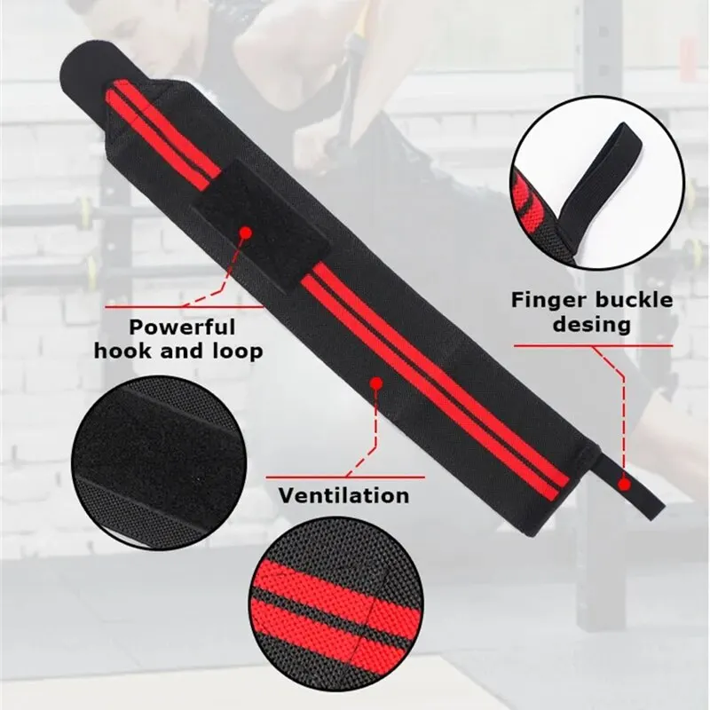 Adjustable Wrist Straps Men And Women Elastic Wristband and Wrist Fixers of Athletes Powerlifting Wrist Straps 1PC