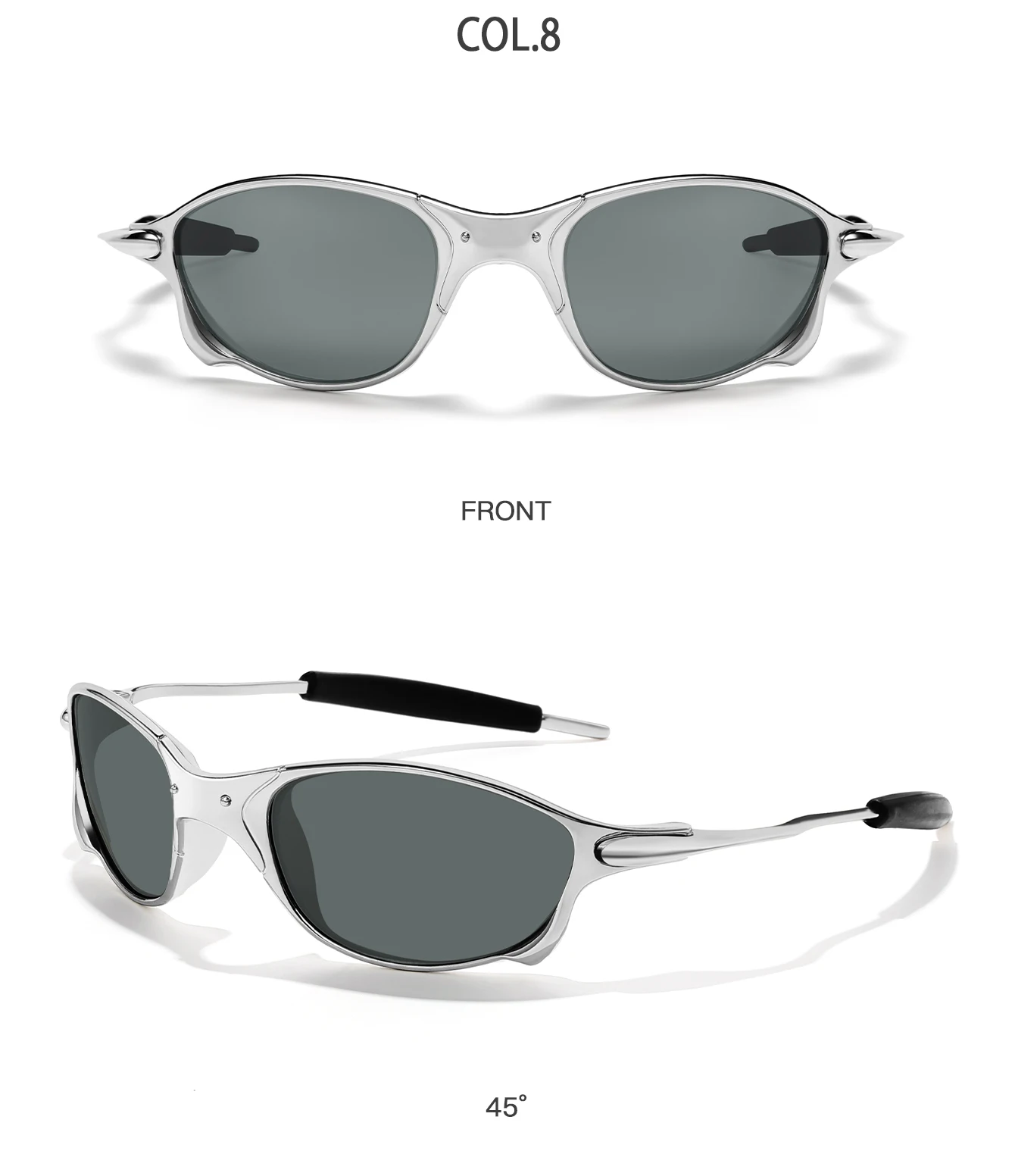 Polarisierte Sonnenbrille für Männer und Frauen, Metallrahmen-Brille mit UV-Schutz für Outdoor-Sportarten, Radfahren, Laufen, Wandern, Fahren – Detail 10