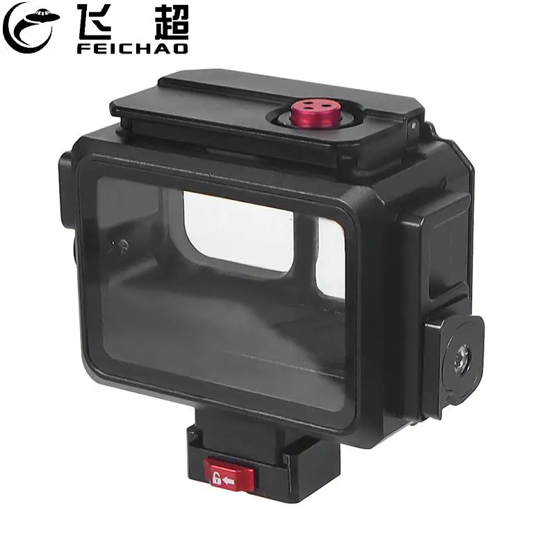 

Aluminum Frame with 50m Waterproof Housing Case Double Cold Boot Mount for Gopro Hero 13 12 11 10 9 Camera