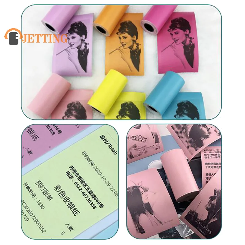 Mini Printer Paper Self-adhesive Thermal Papers HD Color Label Printers Photo Inkless Printing