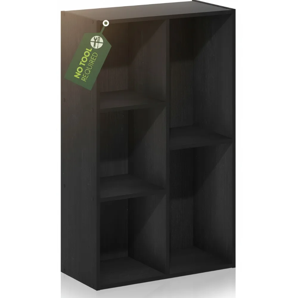 

5-Cube Open Shelf No Tool Assembly Storage Organizer for Home Office Living Room