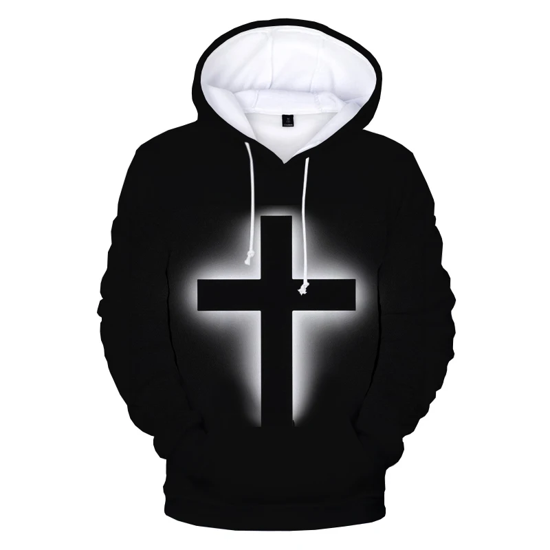 New Christian Jesus Hoodie 3D Printed Hoodie Unisex Hoodie Love Christian Streetwear Cross Hoodies Oversized Hoodies