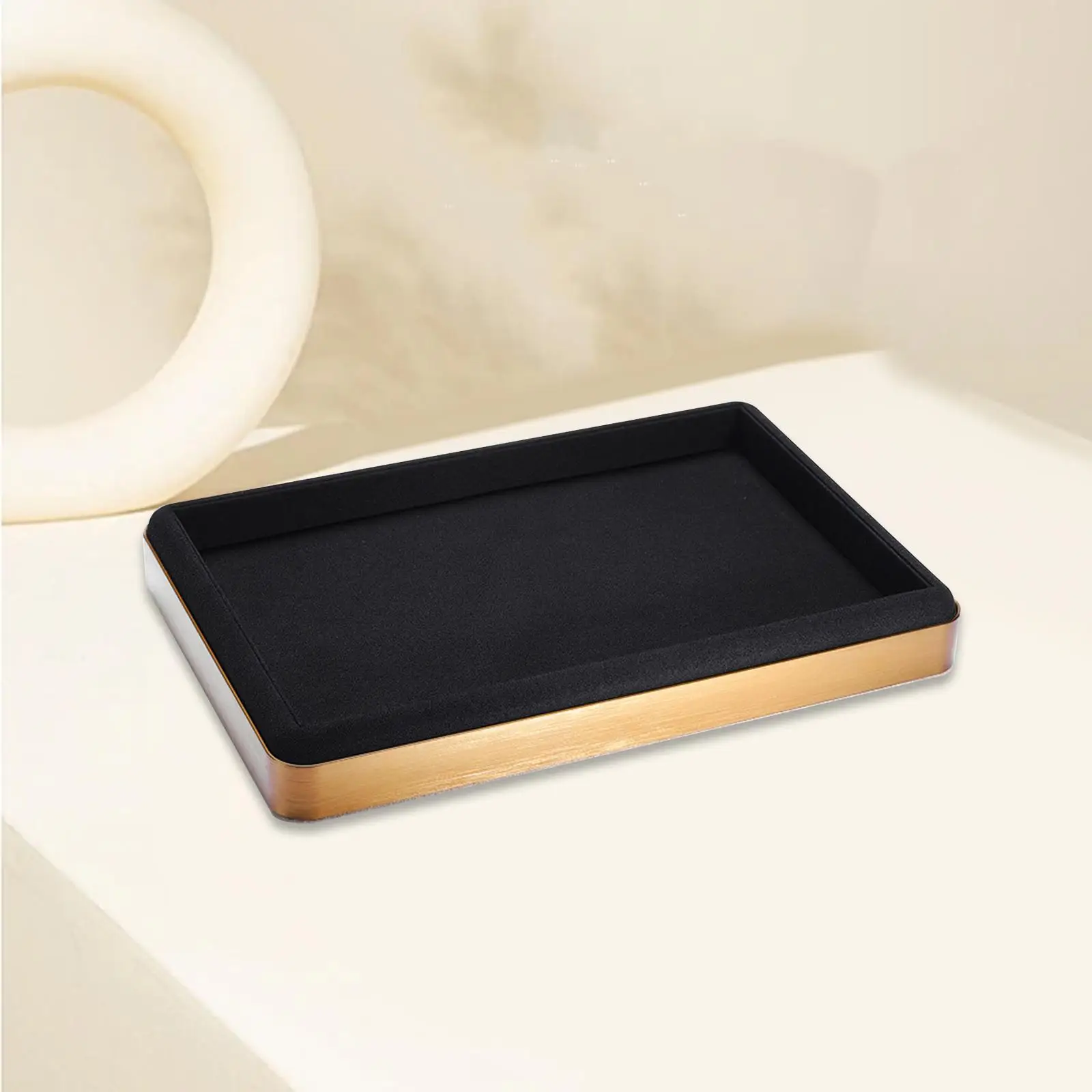 Лоток для демонстрации ювелирных изделий Органайзер для ювелирных изделий с легким твердым кольцом из микрофибры