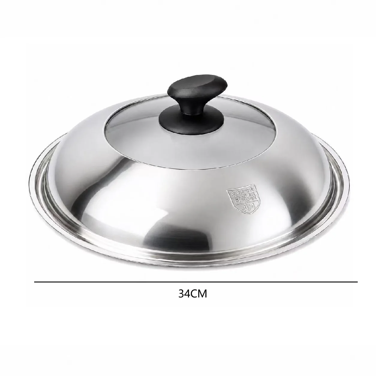 304 Stainless Lid Stainless Steel Pot Lid For Simmering Soups Black Rust Resistant Material Smooth Rolled Edge