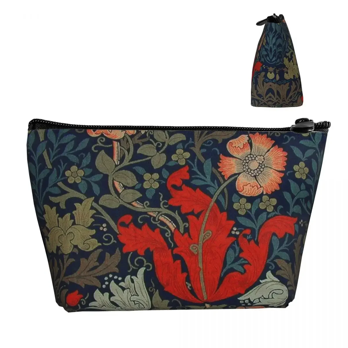 William Morris Compton Floral Art Nouveau Pattern Cosmetic Bag Women Big Capacity Makeup Case Beauty Storage Toiletry Bags