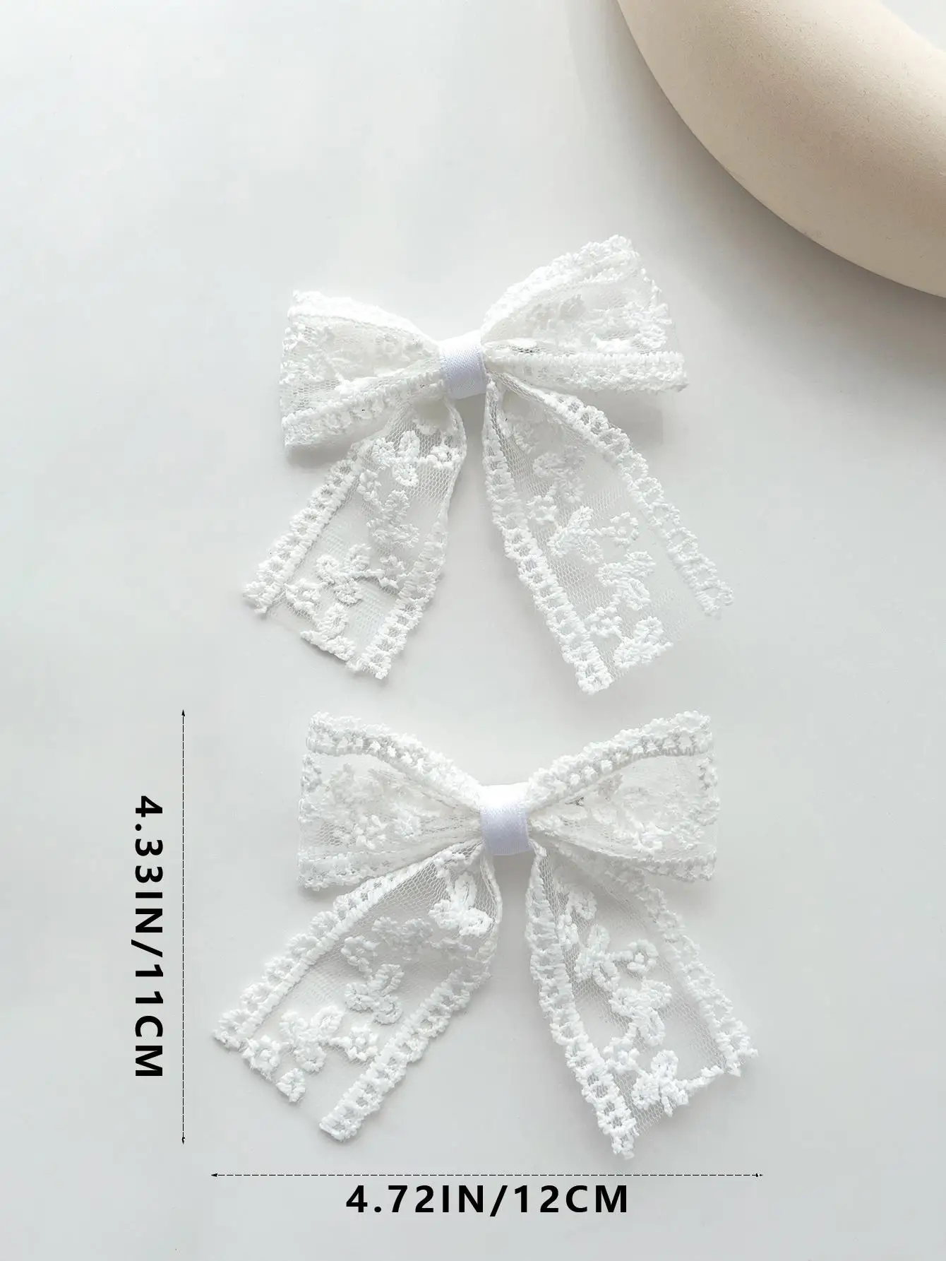 2pcs/set Ladies\' fashionable, simple, sweet and cute lace bow versatile hair accessory hair clip