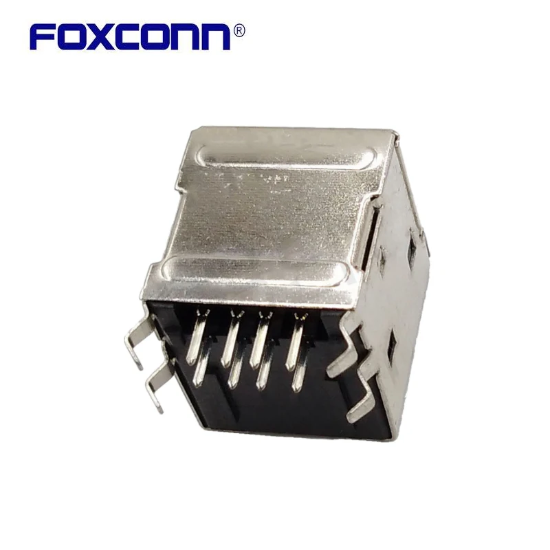 Le matrici USB A due piani Foxconn UB1112C-DM5-4F USB2.0 tipo A non trasportano schegge