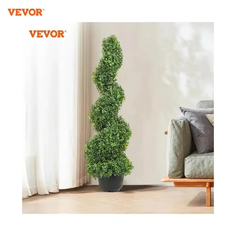 

VEVOR Indoor Artificial Plants Boxwood Tower Artificial Plant Decoration Green Safty PE Topiary Fake Plant for Home/Garden Decor