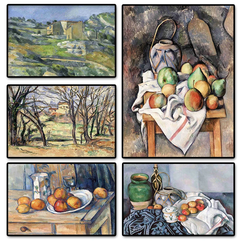 1pcs(No frame)Vintage Paul Cezanne Garden Still Life Terracotta Pots 1890s Art Posters Canvas Painting And Prints Picture for