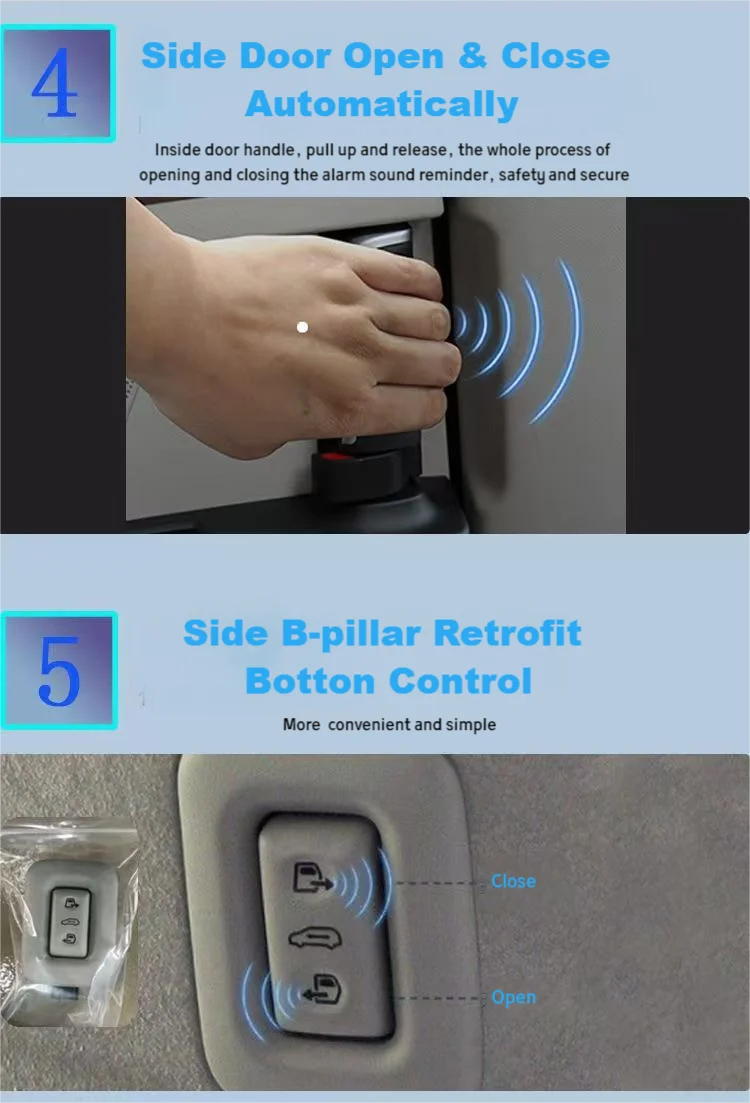 Puerta de coche central eléctrica de apertura y cierre automático para Mazda 8, sistema de puerta corredera automática antipellizco con Control remoto para Mazda MPV