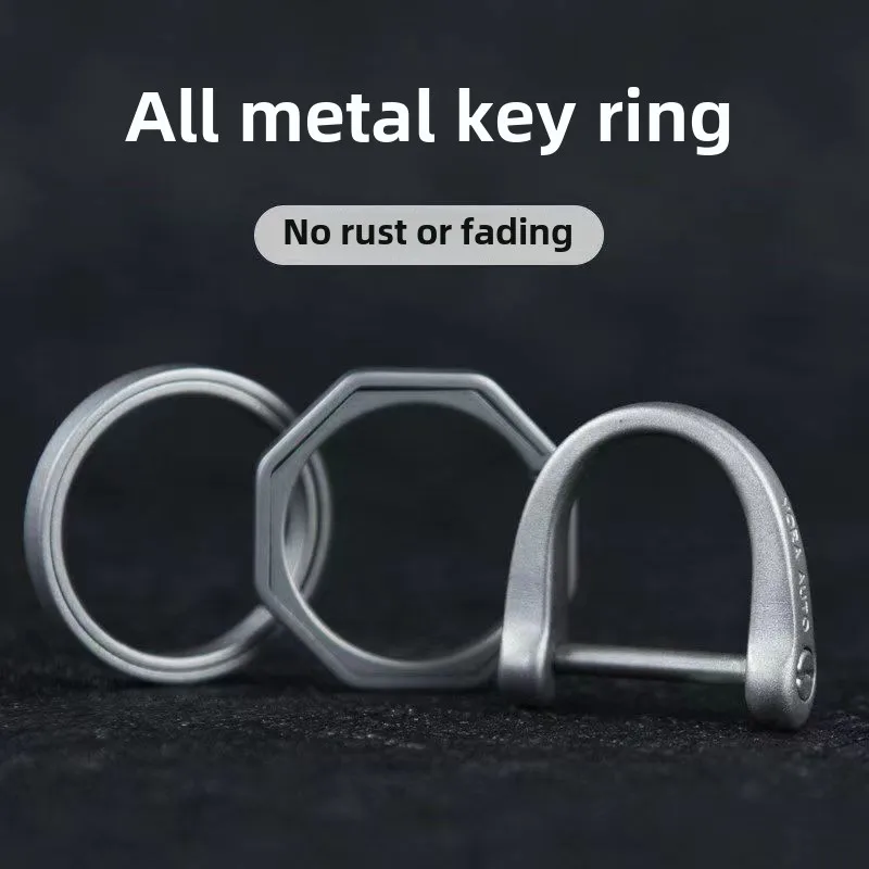 

Car Titanium Alloy Keychain Titanium Alloy Vachette ClaspEDCKey Ring Circle Hanger Hanging Buckle Key Accessories