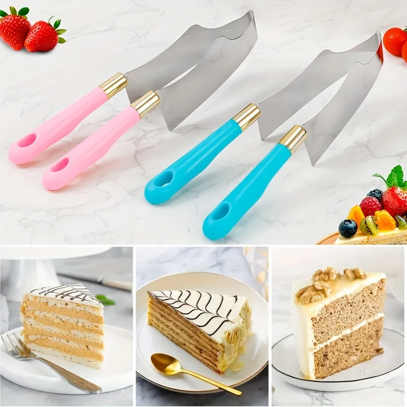 قطعة واحدة، قطاعة كعكة من الفولاذ المقاوم للصدأ - قطاعة كعكة مبتكرة، قطاعة معجنات، قطاعة فطيرة البيتزا - أداة مطبخ مريحة