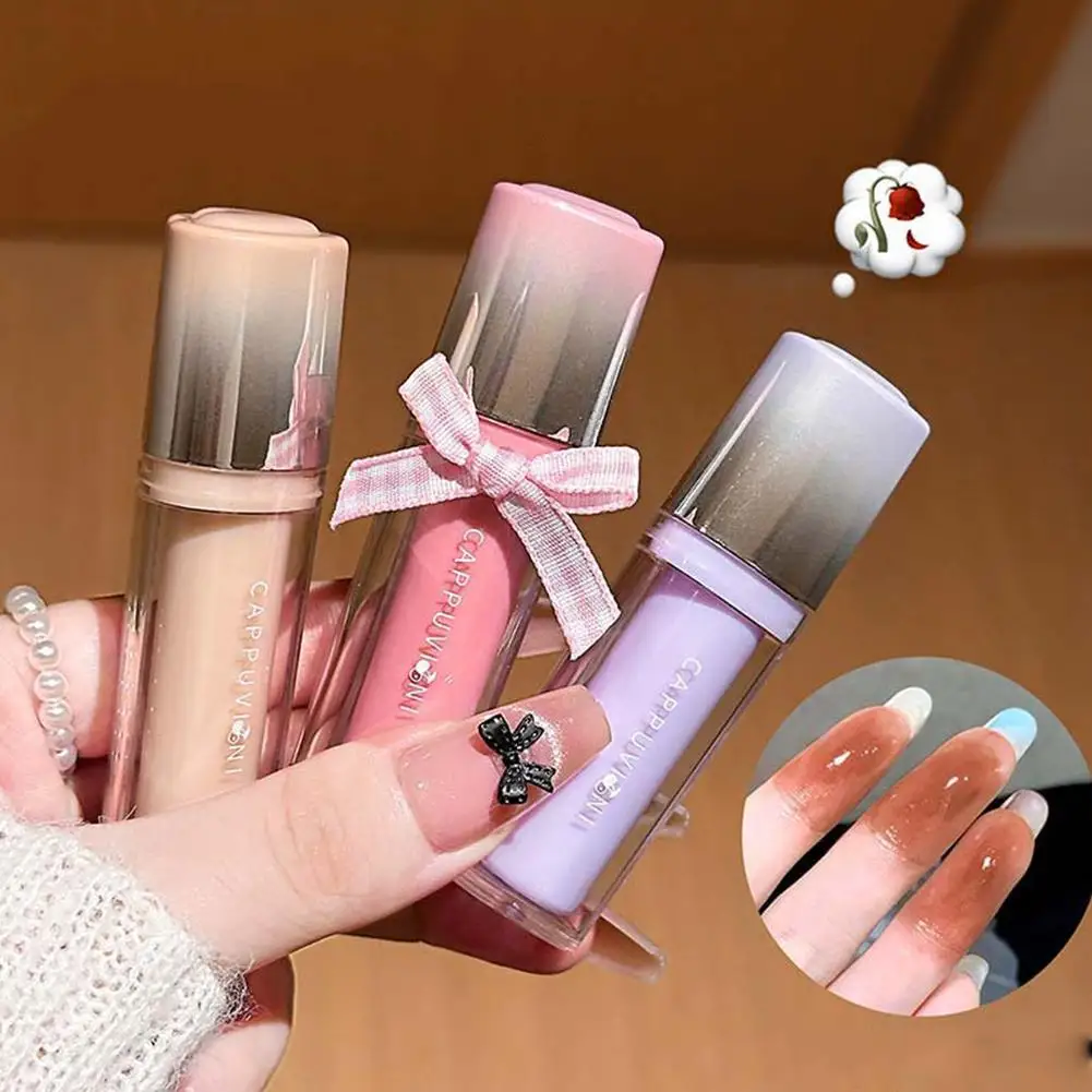 ミラーリップグレーズ保湿防水急速形成グロスレッドウォーターグレープリップスティックパープルメイクアップリップライト非粘着性 V3A9