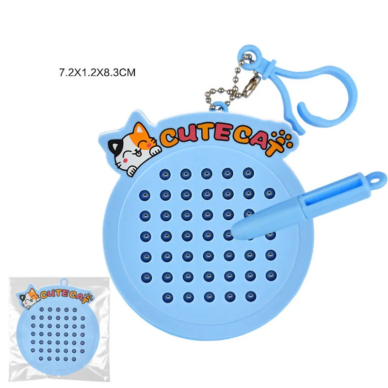 Bambini Aspirazione magnetica Perline in acciaio Tavolo da disegno Giocattolo Cartoon Capibara Gatto Piccolo tavolo da disegno Giocattolo Decompressione Portachiavi Ciondolo