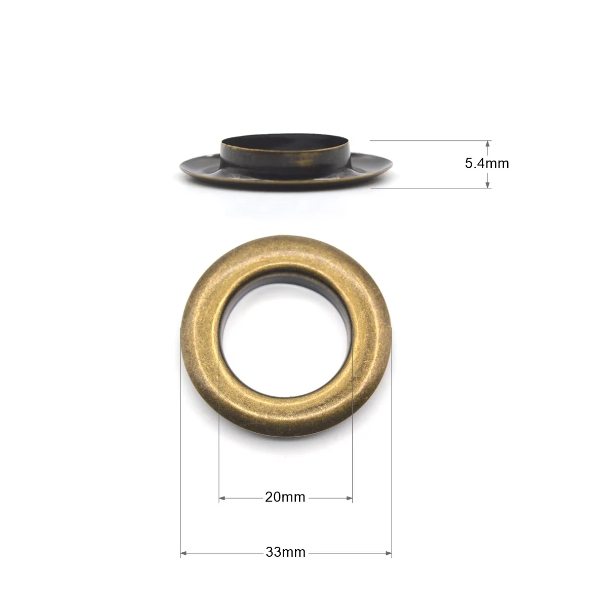 10sets 20mm Silver Gold Black Brass Material Big Size Silver Grommet Eyelet With Washer Fit Leather DIY Craft Shoes Belt Cap