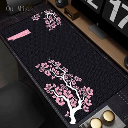 Large Gaming Mouse Pad Japan Sakura Desk Mat Non-Slip Rubber Computer Keyboard Mats Game Mouse Mat Pink Cherry Blossom Mousepad