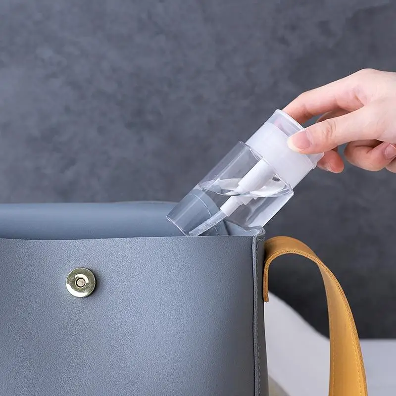 Contenitore per struccante Bottiglia per pressa da 150 ml Dispenser per pompa vuota con serratura ricaricabile Detergente per manicure per unghie