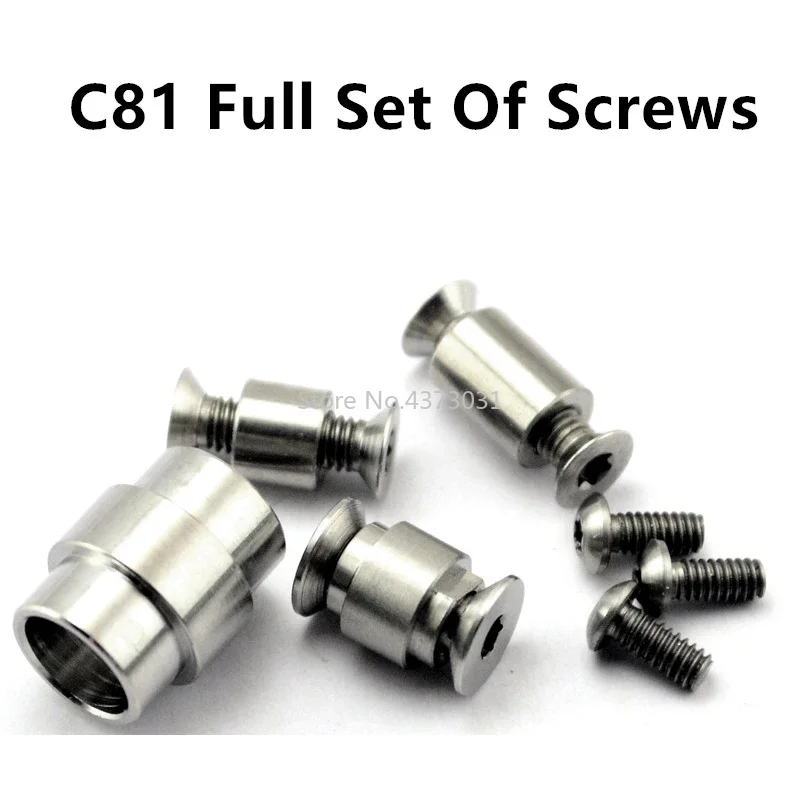 1 Full Set TC4 Titanium Alloy Screws for Spyderco C81 Paramilitary 2 Knife With Spindle Support Shaft Tail Rope Tube