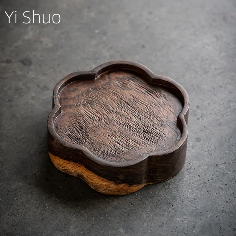 

Blackwood Pot Solid Wood Small Tea Table Dry Pour Tea Pot Tea Tray Tea Pot Base Log Heat Proof Mat Furnace Mat Serving Trays