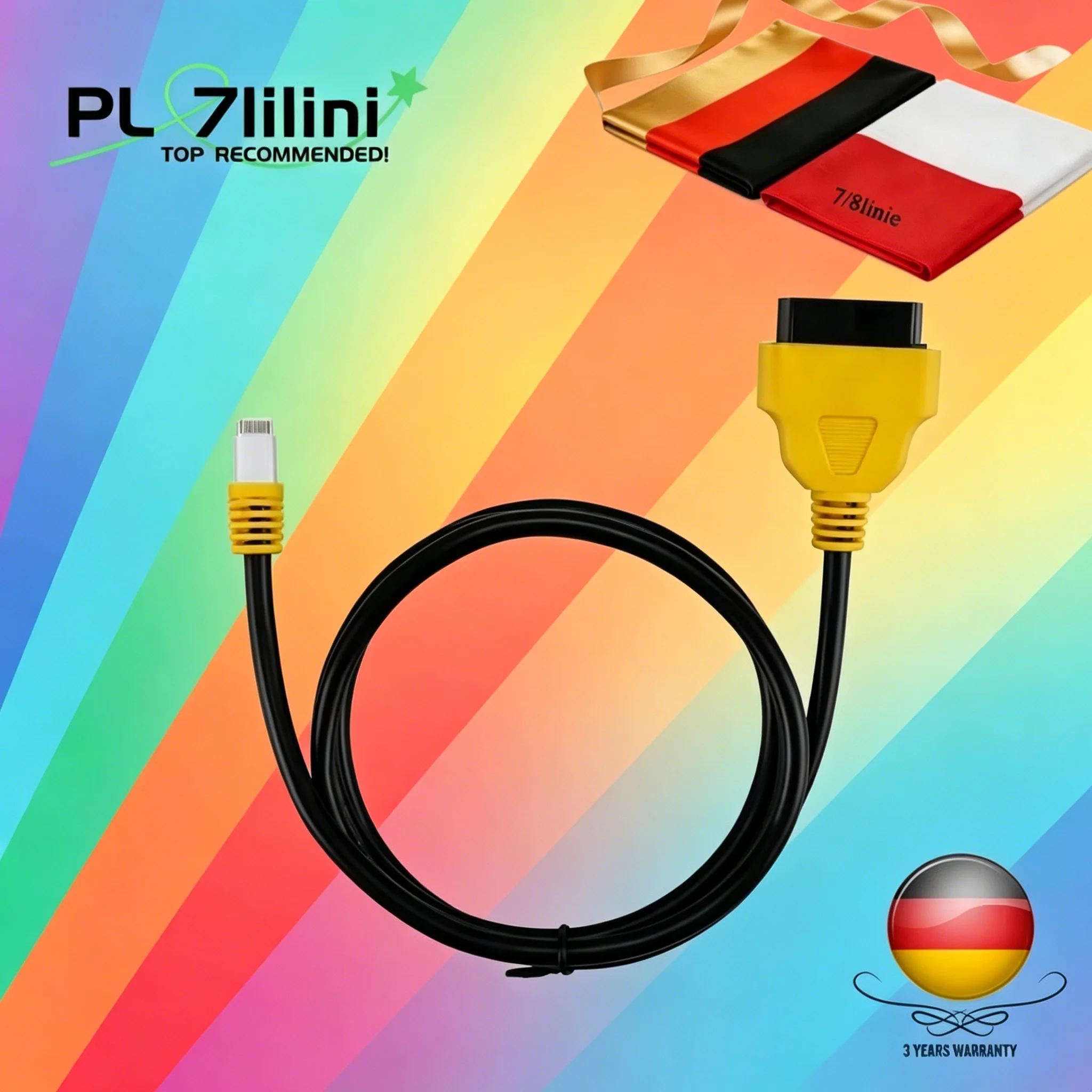 

2026 7lilini ﻿Extension Cable Connector Oscam Clines Adaptor Plug Cable for Europe Poland Germany UK Ireland Plug Fast Delivery