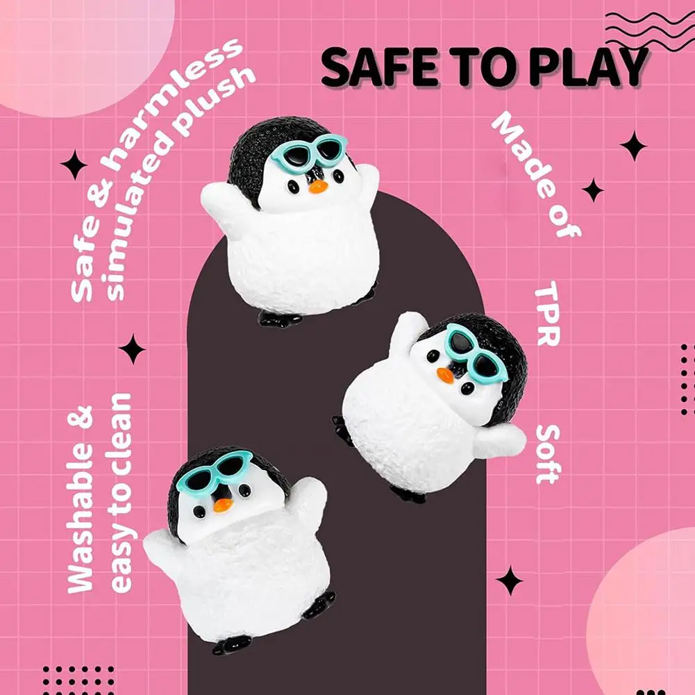 Lovely Penguin Stress Relief Soft Squeeze Toys Cartoon Pinching Decompressing Toy Slow Rebound Safe TPR Toys For Children Gift