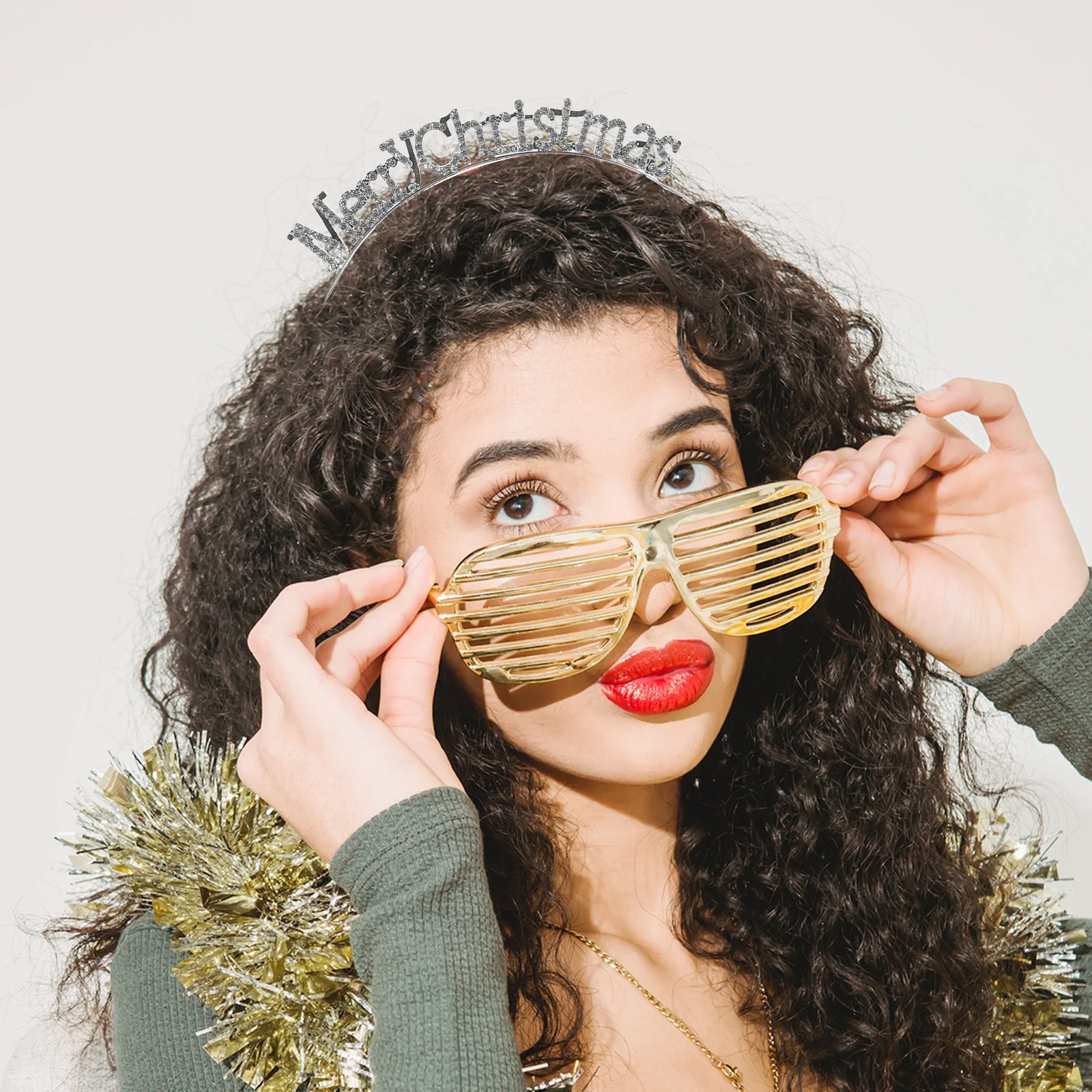 

3Pcs Christmas Headband Rhinestone Snowflake Hair Bands Women Xmas Party Accessories For New Year And Birthdays