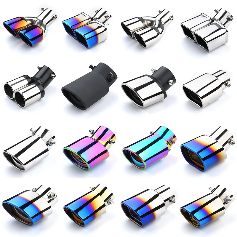 

Automotive general stainless steel tail throat modification parts, single tube muffler decorative exhaust hood