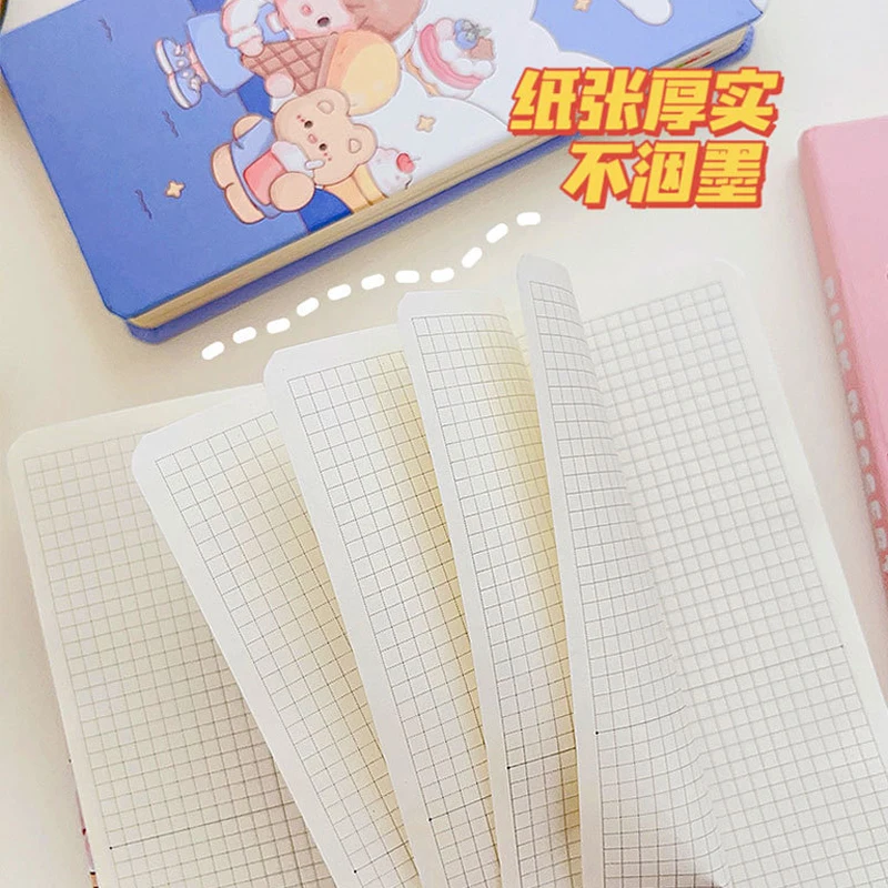 Kawaii Cute Girls Journal Notebook Grid Hand Account Weekly Planner Book Travelers Notebook Diary Student Stationery