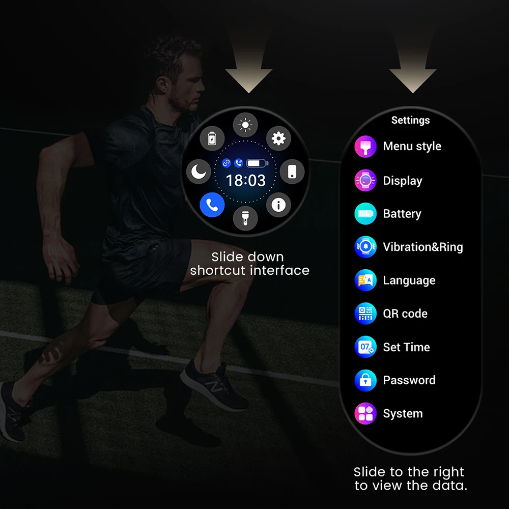 2025 ใหม่สมาร์ทนาฬิกา 1.52 นิ้ว 360*360 HD Touch Screen Heart Rate Monitoring บลูทูธ GPS Trajectory ติดตาม smartwatch