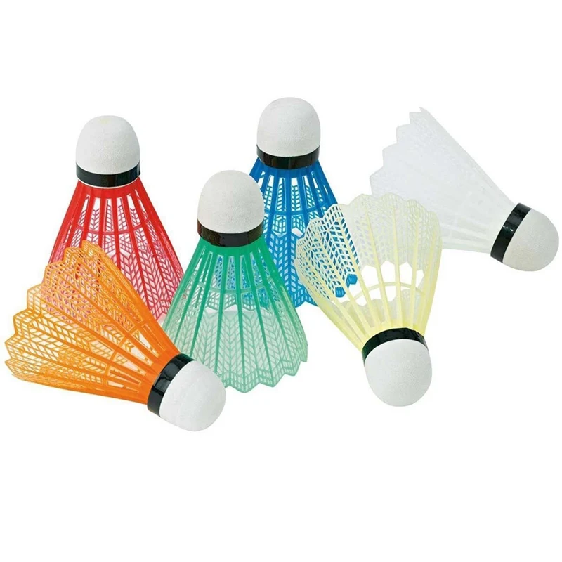 6pcs/set Training Exercise Shuttlecocks Plastic Badminton Balls Badminton Playing Ball Play Shuttlecock Sports Accessories