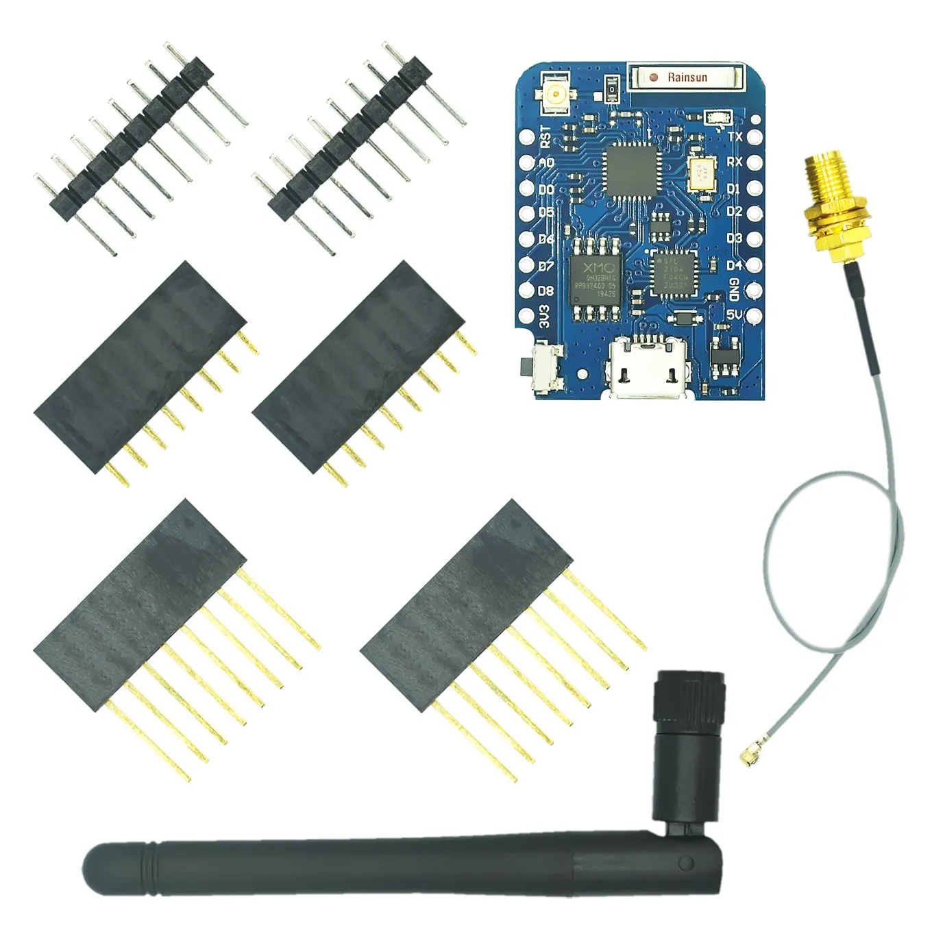 For WEMOS D1 Mini Pro  Bytes External Antenna Connector NodeMCU Based ESP8266 ESP-8266EX CP2104 WIFI Development Board Micro USB