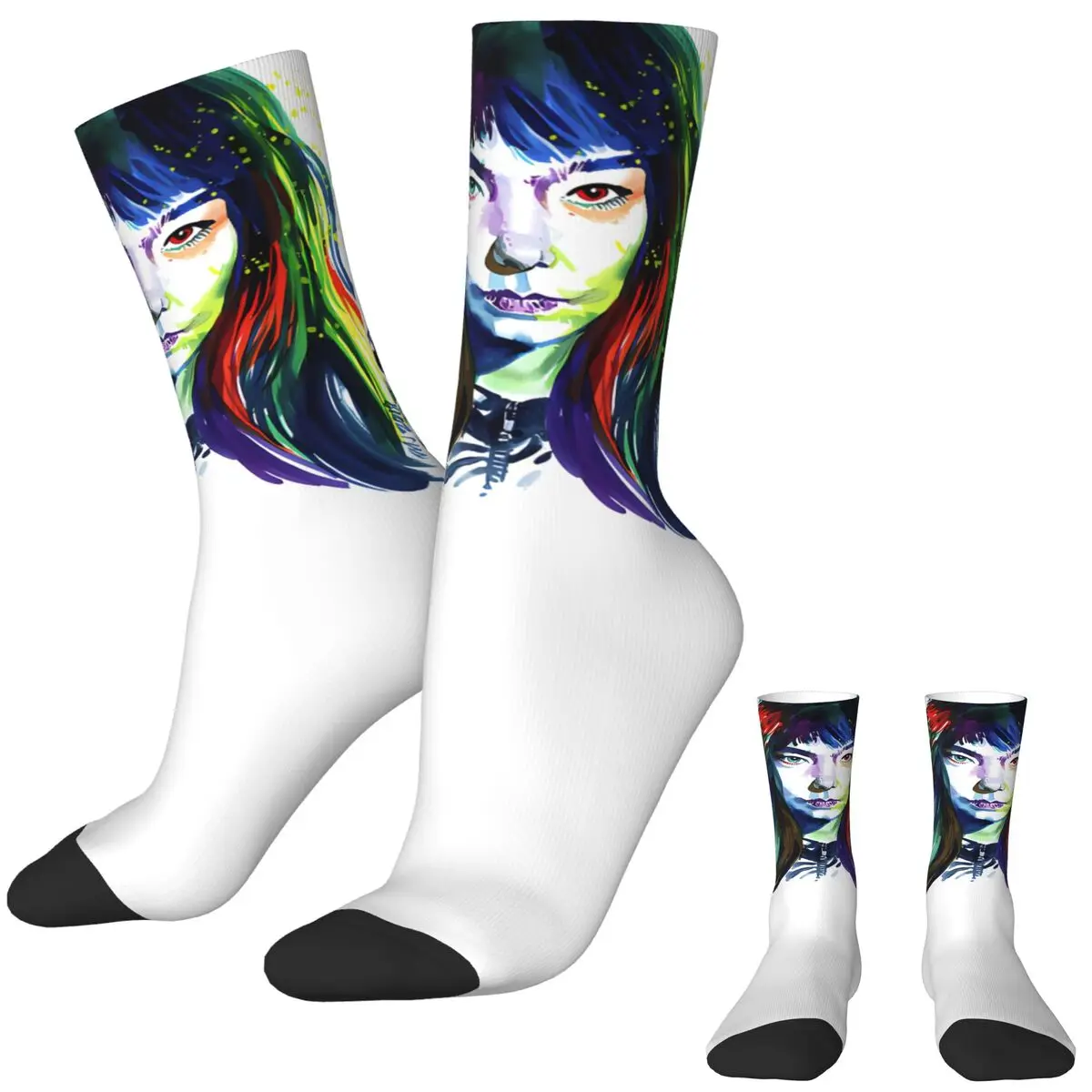 90s Singer Bjork -- Cool Music Socks Winter Stockings Casual Women Men Warm Soft Socks Design Running Sports Non Slip Socks