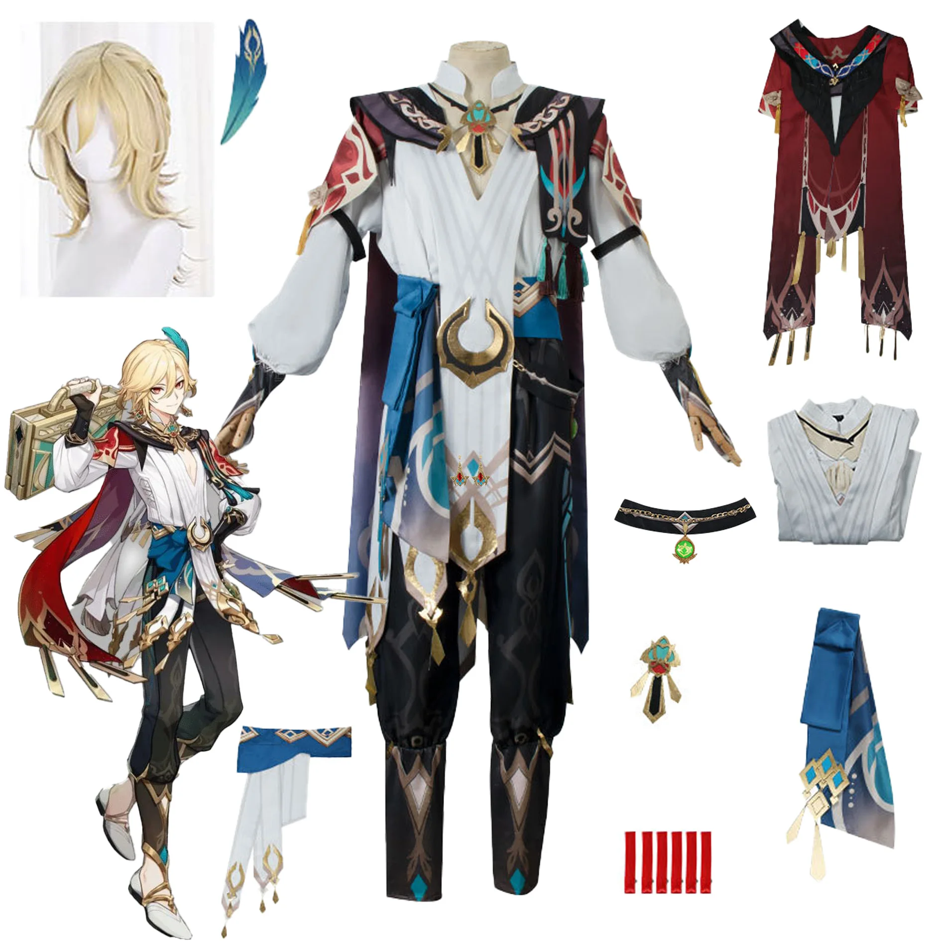 costume-cosplay-kaveh-taglia-grande-uniforme-kaveh-per-halloween-abiti-kaveh-per-anime-comic-con