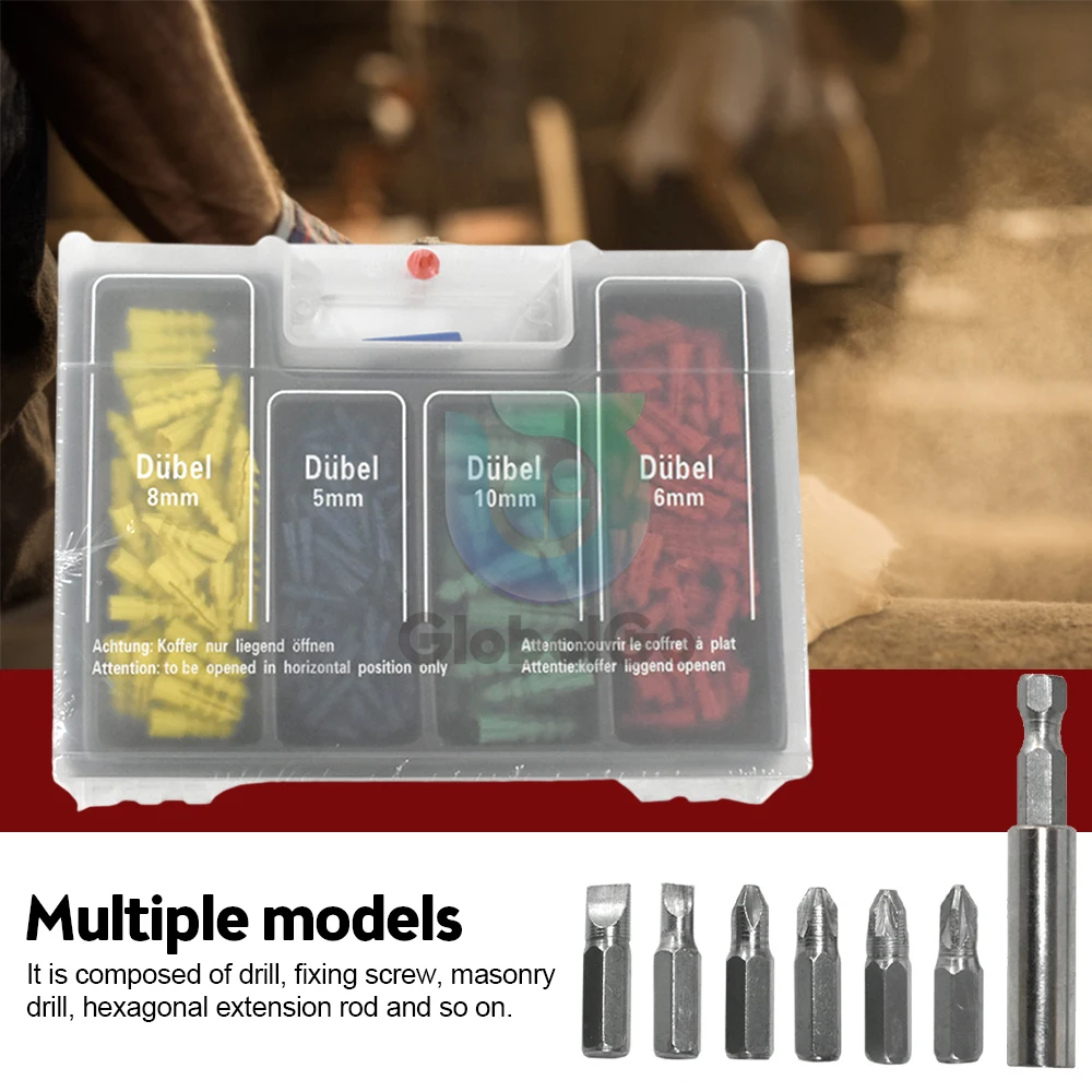 Set di 300 pz/set multi-funzione di trapano a vite a spirale metrica set di foratura per trapano in metallo lavorazione del legno fai da te Set di accessori per utensili