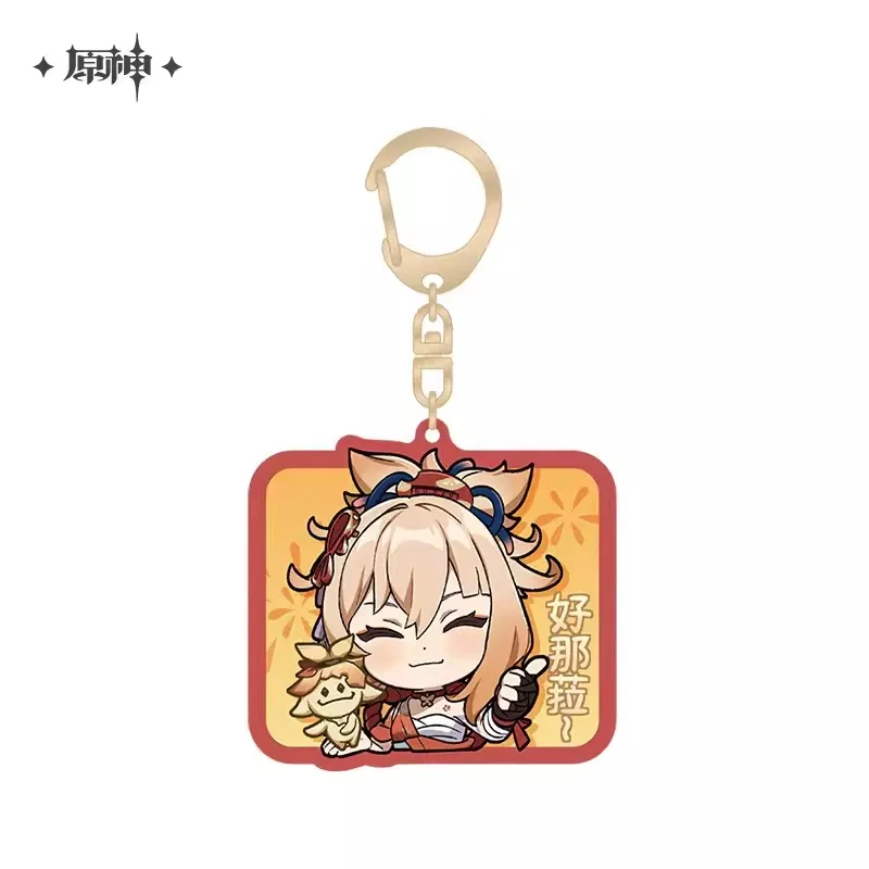 [Genuine] Anime Game GENSHIN IMPACT Q.Ver Emoticon Series Inazuma City Acrylic Pendant  Cosplay Cute Keychain Halloween Gift image 3