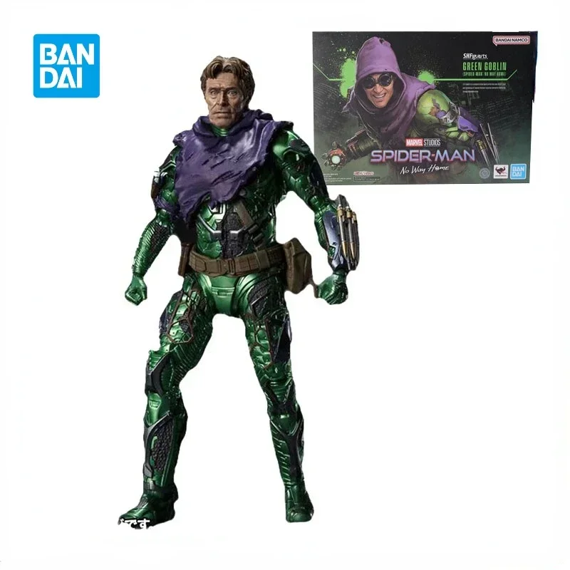 En Stock Bandai caja Original SH Figuarts SHF Green Goblin Spider Man Anime figura de acción coleccionable PVC modelo juguete regalos de vacaciones