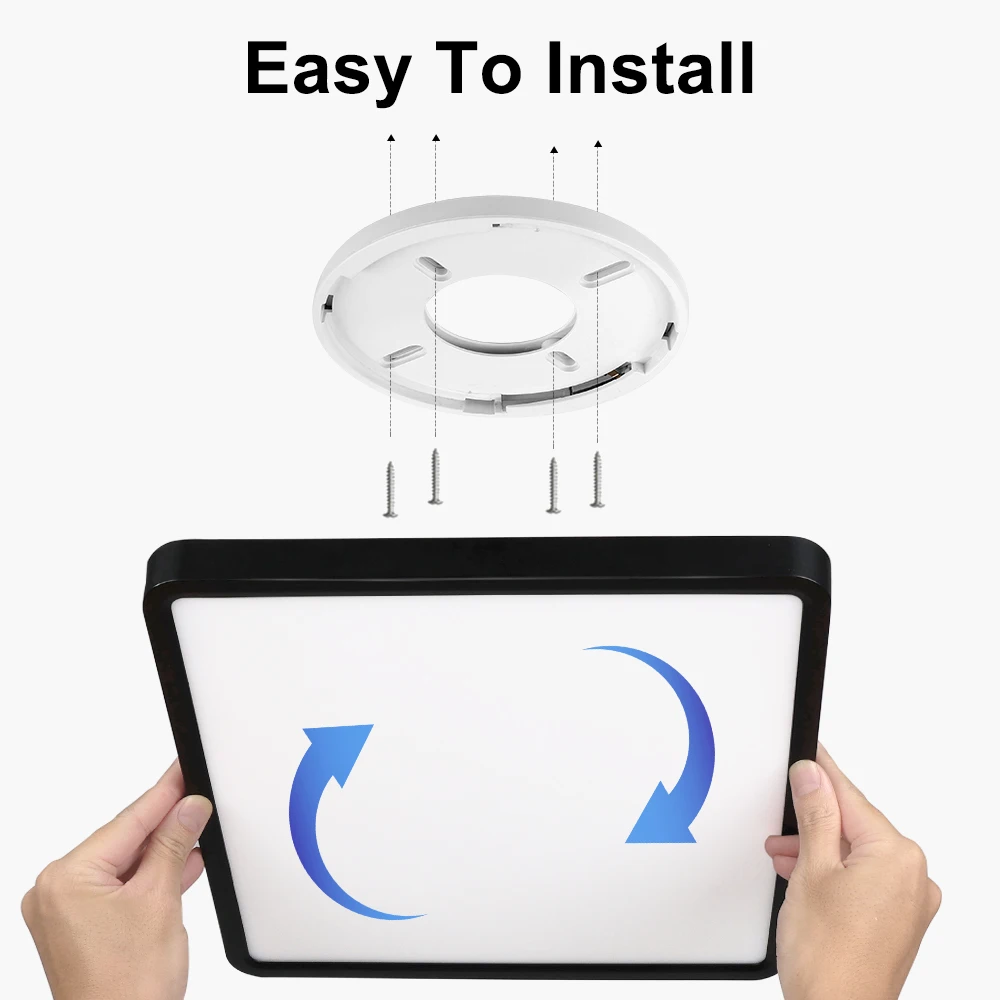 Lámpara de techo LED inteligente Tuya, luces cuadradas de Control remoto por voz con aplicación Alexa para el hogar, dormitorio, sala de estar,