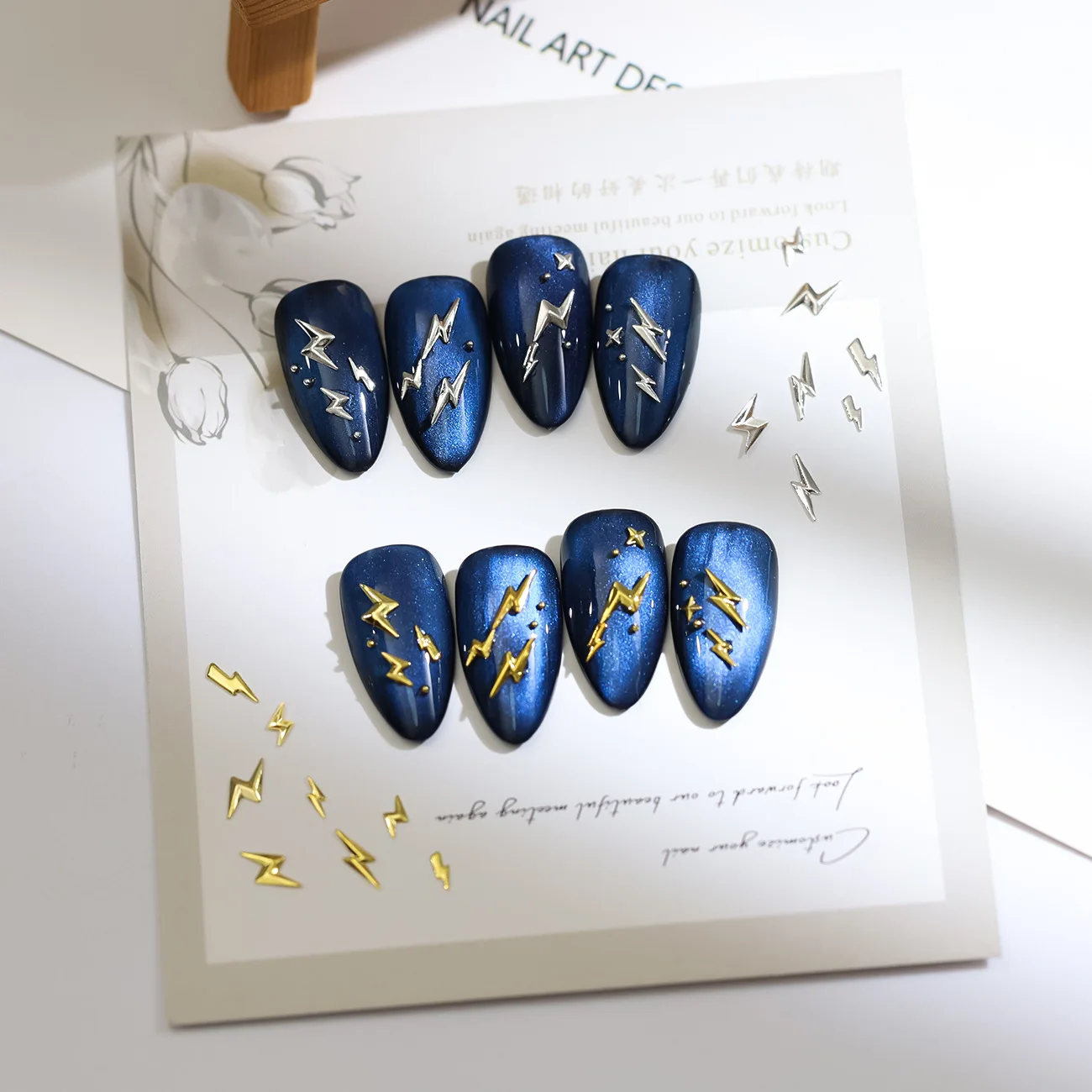 6 Griglie/Bag Punk Oro Argento Illuminazione Starlight Stella Rivetti Borchie Lega Unghie artistiche Strass Decorazioni Manicure Set di ciondoli fai da te