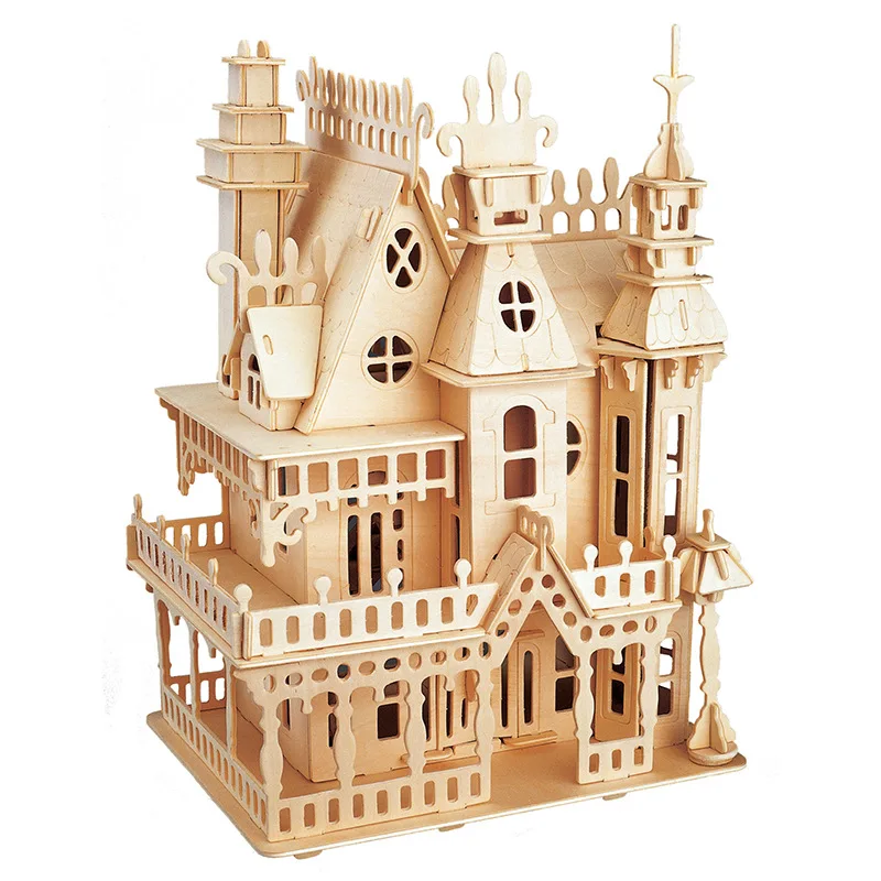 

2025 New 4-in-1 3D Wooden Puzzle Set - Die-Cut Simulation Model, DIY Educational Jigsaw Craft for Kids & Adults