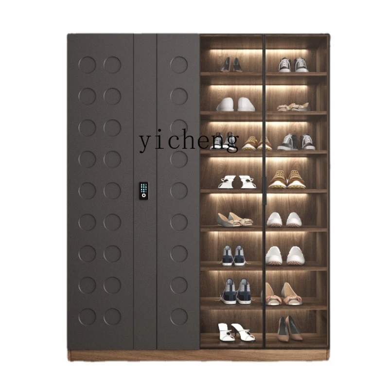 ZK Shoe Cabinet Home Doorway Transparent Large Capacity Multi-Layer High-End Shoe Cabinet with Lock outside the Corridor