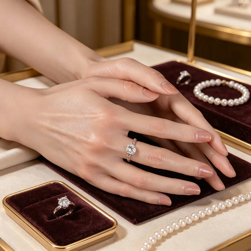 Realistic silicone female hand molds used for Fake Nail Manicure Hands Jewelry display props