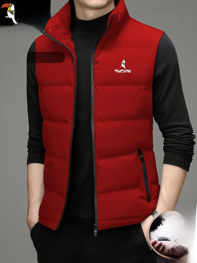 

TUCANO New Men's down Vest Lightweight Warm Thiened Cotton Jaet Svel Autumn Winter Outerwear Faionable Commute Sle
